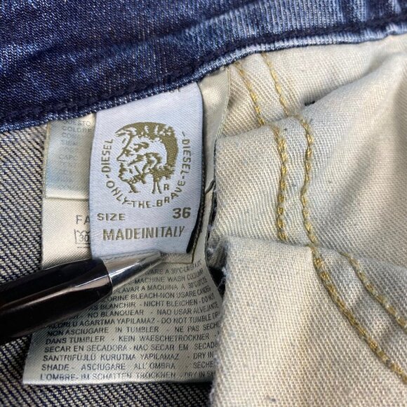 Diesel Men's Eyecon Zatiny 2019 2nd Edition Straight Fit Blue Wash 0085V US 36 - Picture 6 of 16